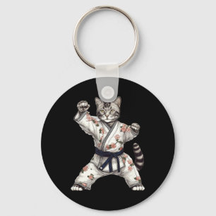 Porte-clés Chat Chaton Kitty Karaté Taekwondo Boxe pieds-poin