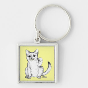 Porte-clés Chat Chaton Maneki Neko Invitant