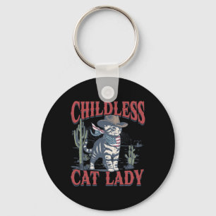Porte-clés Chat Cowboy Sans Enfant Dame De Chat Pour L'Électi