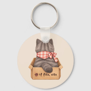 Porte-clés Chat dans la boîte