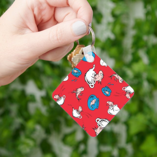 Porte-clés Chat dans le Chapeau | Le motif de poisson rouge (main)