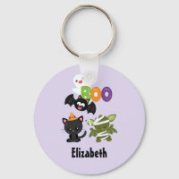 Chat de Cute Halloween, bat, mummy et ghost