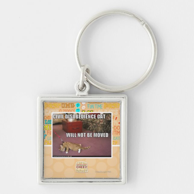 Porte-clés Chat de désobéissance civile (Devant)