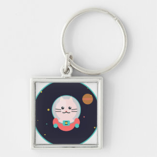 Porte-clés Chat de l'Espace