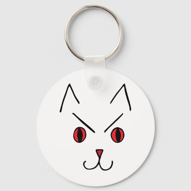 Porte-clés Chat démon en colère (Recto)
