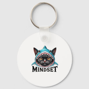 Porte-clés Chat Drôle, Citation Motivationnelle de Mentalité,