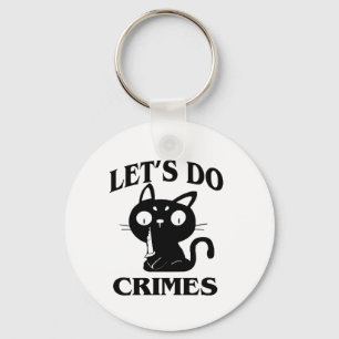 Porte-clés Chat Drôle Faisons des crimes Halloween pour les f