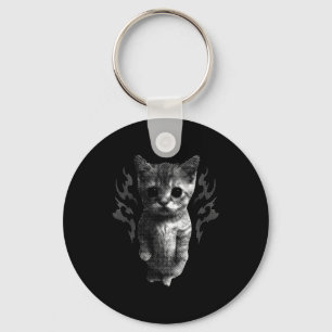 Porte-clés Chat drôle Y2k Rétro Chat Silly Vintage Chat Mème