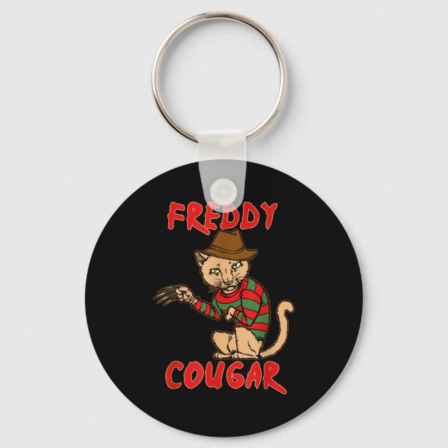 Porte-clés Chat _ Dy Cougar - drôle d'Halloween pour hommes f (Recto)