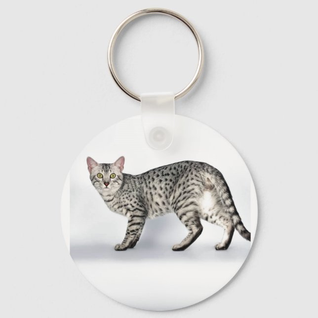 Porte-clés Chat égyptien Mau rare (Recto)