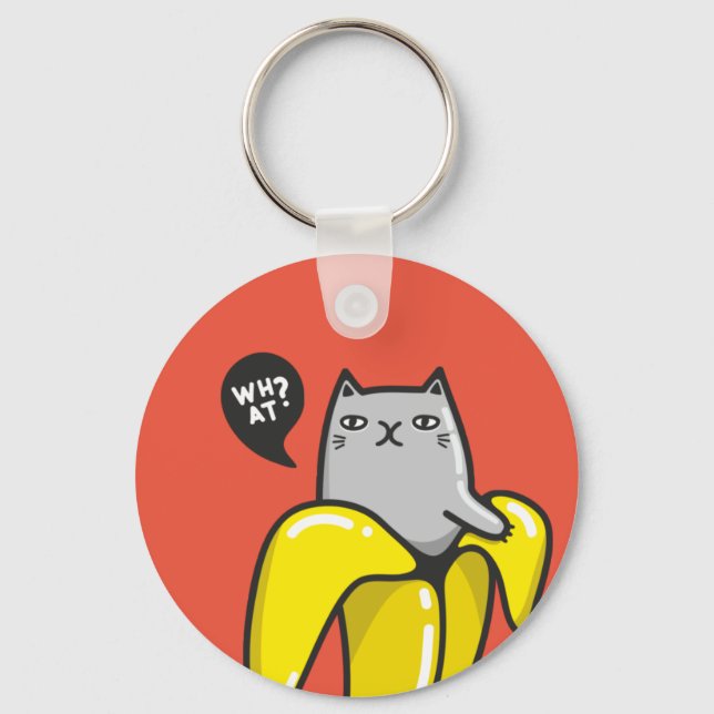 Porte-clés Chat en banane (Recto)