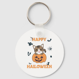 Porte-clés Chat En Citrouille Chats Doux Joyeux Halloween