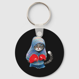 Porte-clés Chat En Costume De Boxe