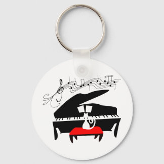 Porte-clés Chat et piano