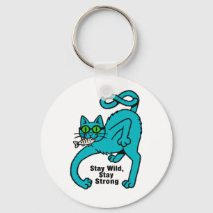 Porte-clés Chat Expressif Excentrique