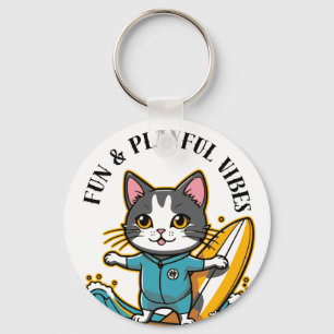 Porte-clés Chat Glissant Ambiance Amusante & Ludique