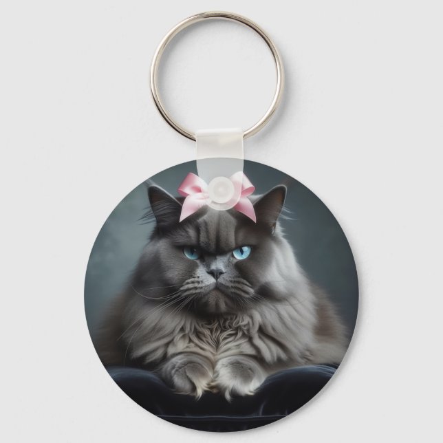 Porte-clés chat himalayen (Recto)