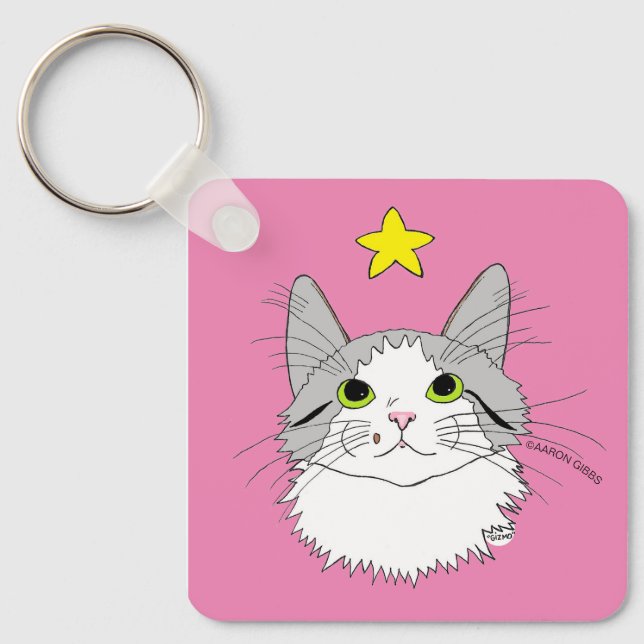 Porte-clés Chat inspirant Ragdoll Gizmo Miracles (Recto)