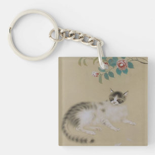 Porte-clés Chat Japonais Vintage