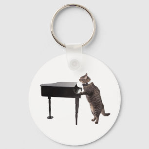 Porte-clés Chat Jouer Piano