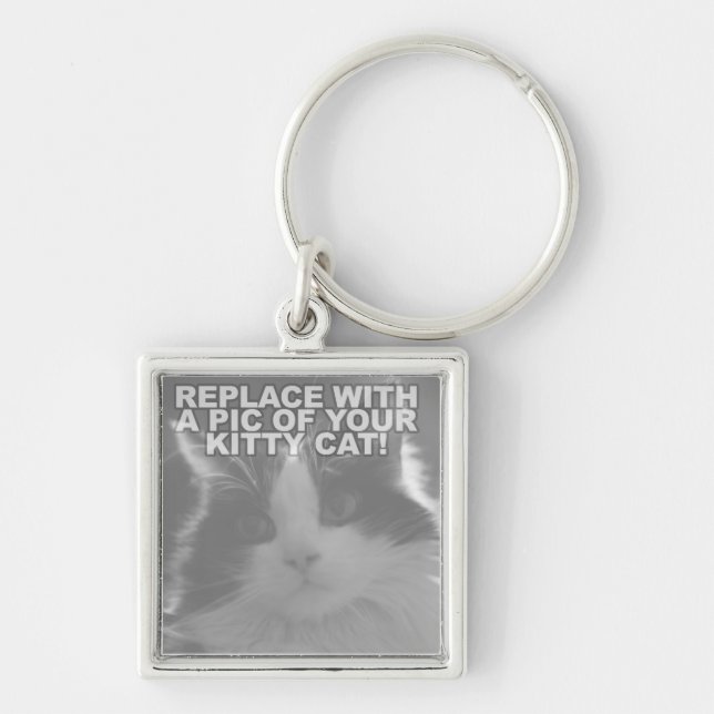 Porte-clés Chat Kitty personnalisé (Devant)