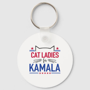 Porte-clés Chat Ladies For Kamala Funny Chat 2024 Président K