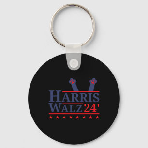 Porte-clés Chat Lady For Kamala Harris Tim Walz Élection 2024