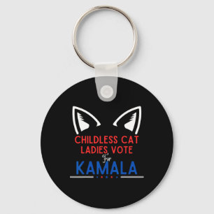 Porte-clés Chat Lady Voter Kamala Harris Chien Maman Voter Bl