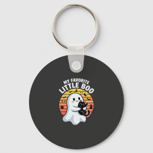 Porte-clés Chat Little Boo fantôme d'Halloween
