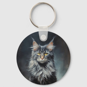 Porte-clés chat Maine Coon