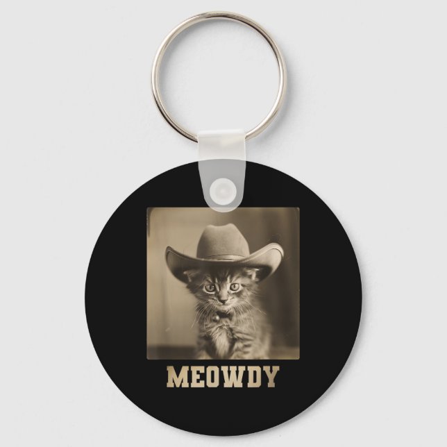 Porte-clés Chat Meowdy vintage (Recto)