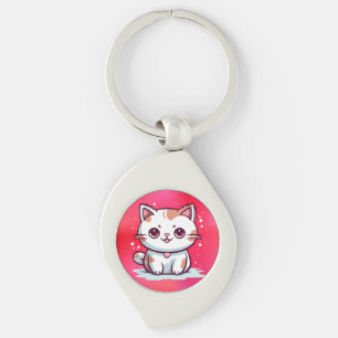 Porte-clés Chat Mignon de Style Kawaii Clipart