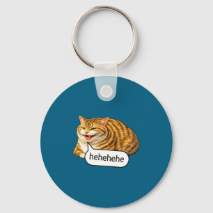 Porte-clés Chat mignon drôle sourire fromage mème chat gros b
