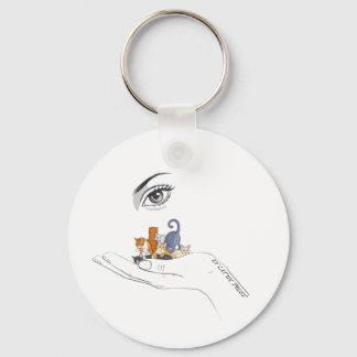 Porte-clés chat minimaliste