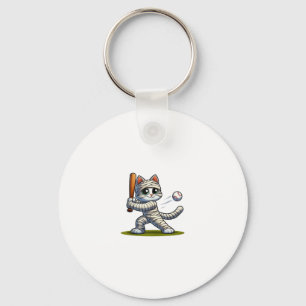 Porte-clés Chat momie baseball citrouille Halloween. Débardeu