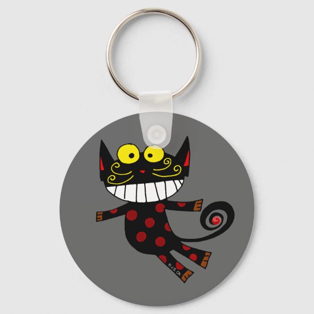 Porte-clés chat noir (Recto)