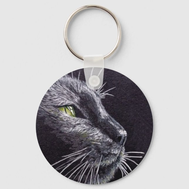 Porte-clés Chat noir (Recto)
