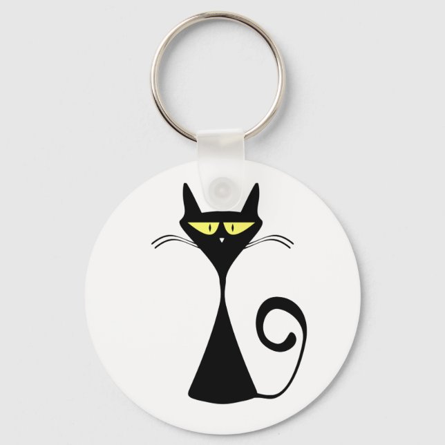 Porte-clés chat noir (Recto)