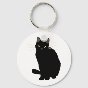 Porte-clés Chat noir Dessin Cute Chat Noir Chat Maman Amoureu