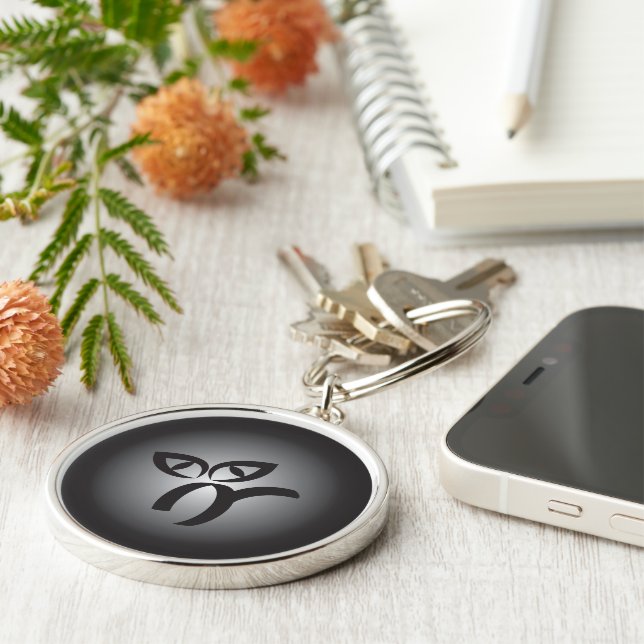 Porte-clés Chat noir d'Halloween (Côté)