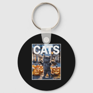 Porte-clés Chat Noir Drôle En Costume De Chat Cute Halloween