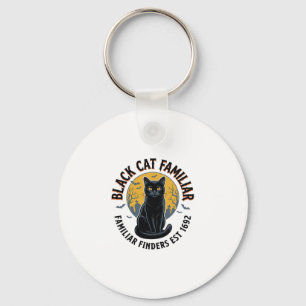 Porte-clés Chat Noir Familier Vintage Halloween Sauvetage Des