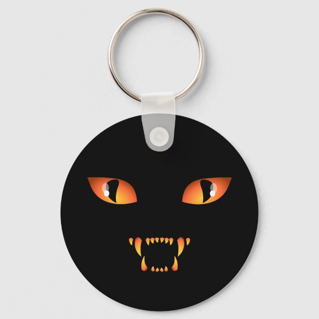Porte-clés Chat noir Porte - clé Chat Halloween Porte - clés (Recto)