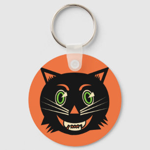Porte-clés Chat noir vintage