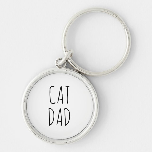 Porte-clés "Chat Papa" Simple Farmhouse moderne (Devant)