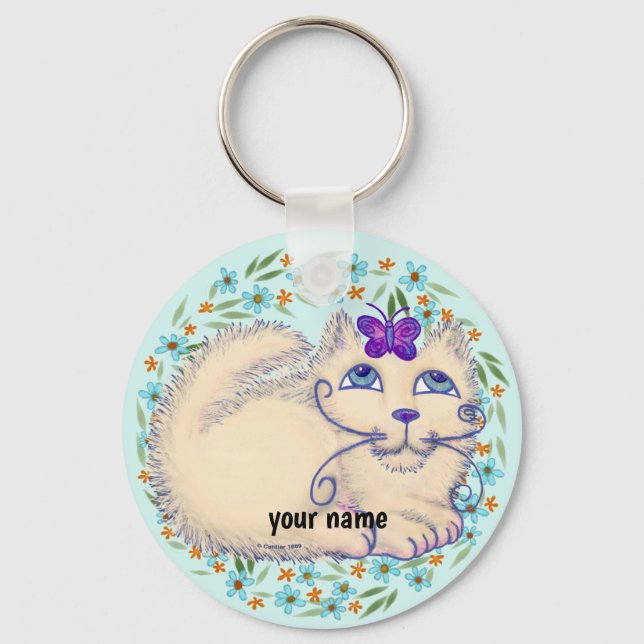 Porte-clés Chat Papillon  (Recto)