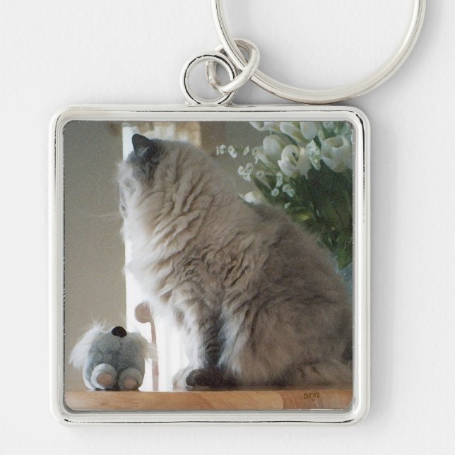Porte-clés Chat persan himalayen (Devant)