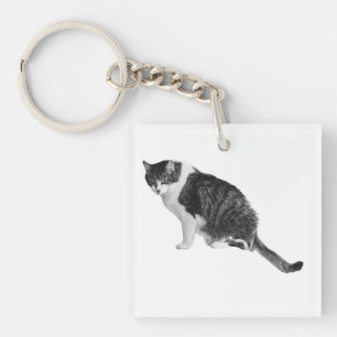 Porte-clés Chat Photoréaliste Offre un Soutien Rég