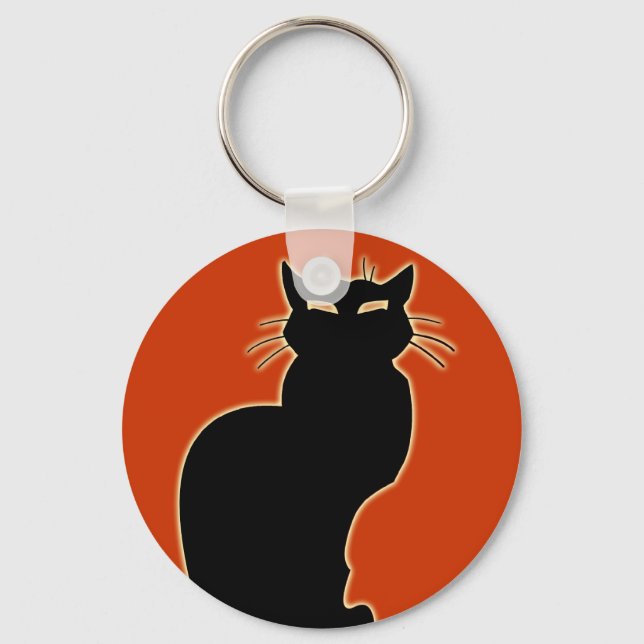 Porte-clés Chat Porte - clé noir Cadeaux de chats Animaux Por (Recto)