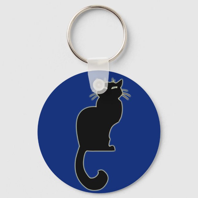 Porte-clés Chat Porte - clé noir Cadeaux de chats Animaux Por (Recto)